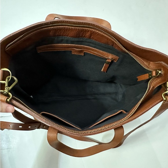 Madewell Leather Tote Bag (Brown) - Picture 3 of 8